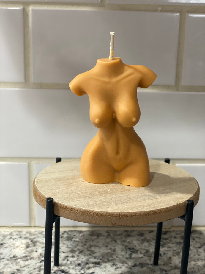 Women's body candle- Caramel color