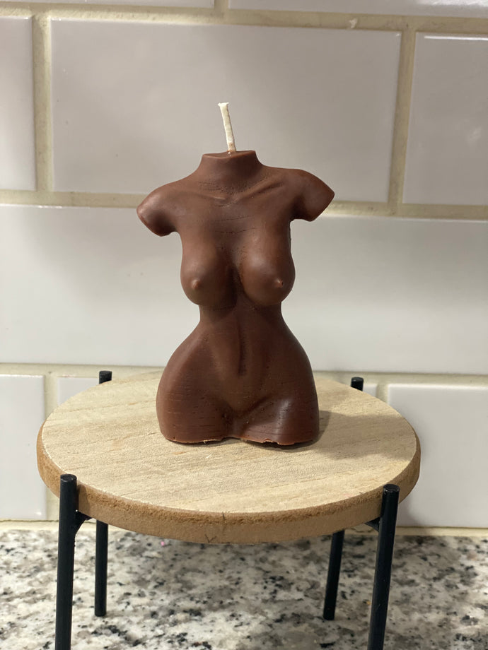 Women's body candle- Brown color