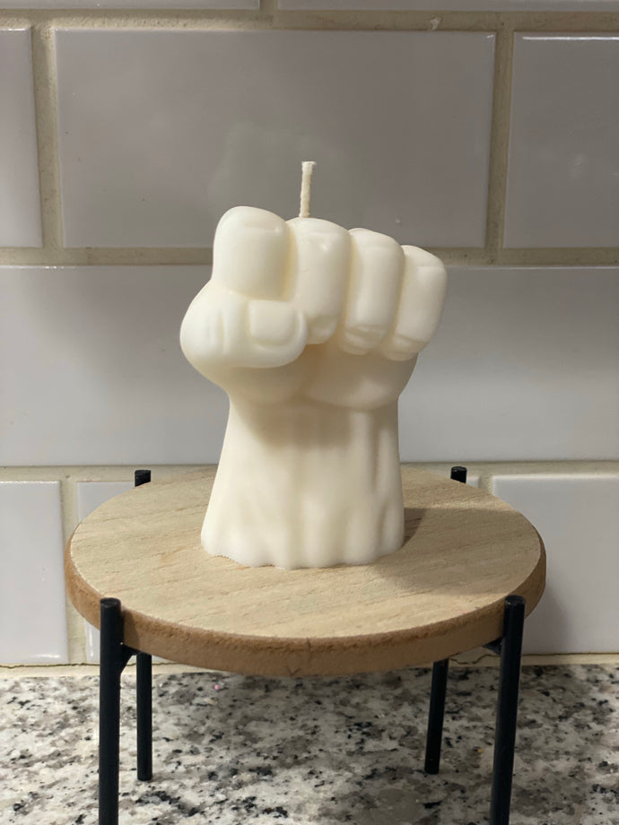 Raised fist candle - Naked (No color)
